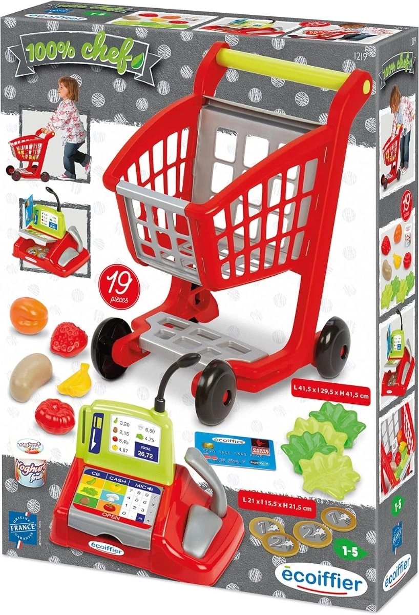 Supermarket Trolley + cash Register (sim-7600001219)