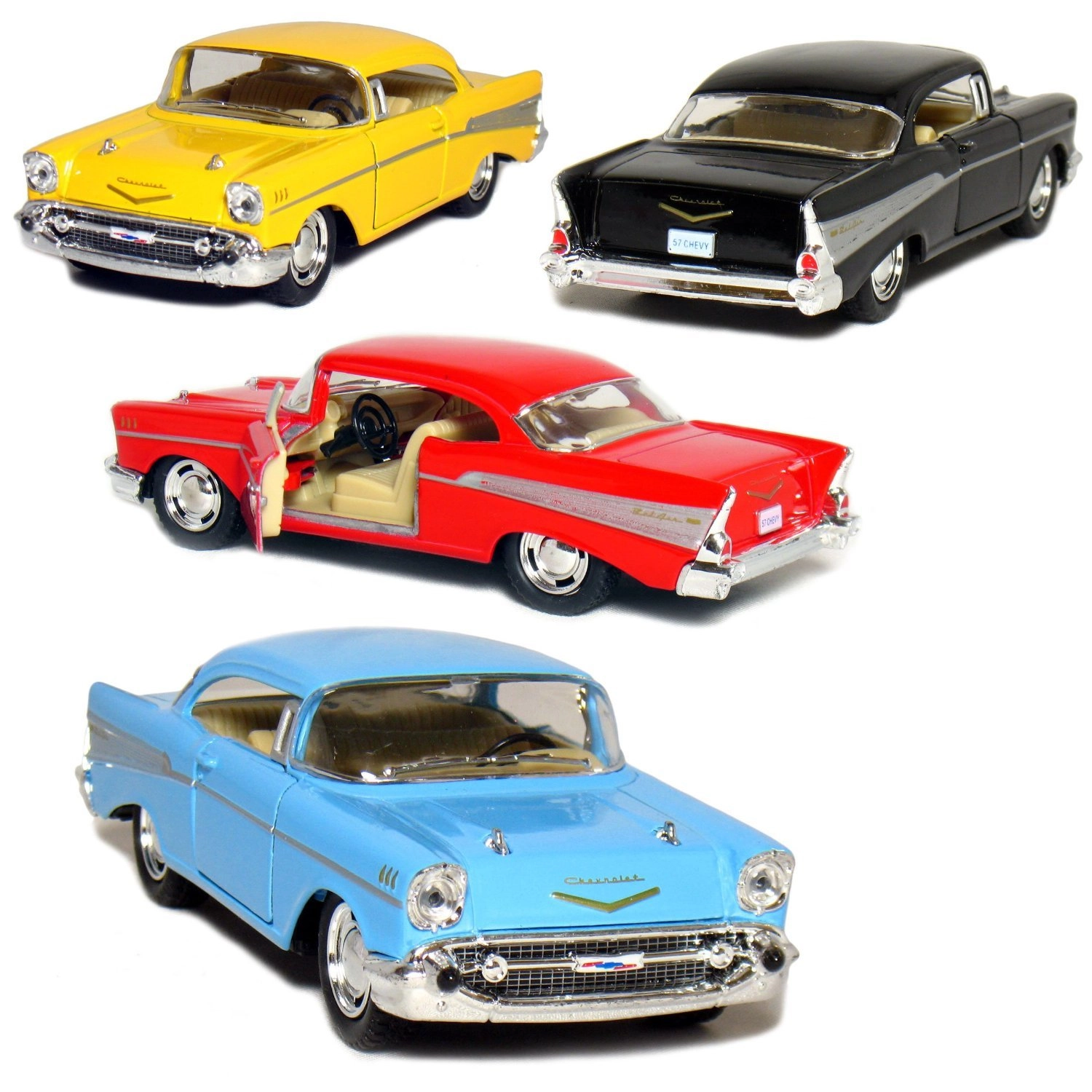 Kinsmart 1957 Chevy Bel Air Coupe - 1:40 4pcs