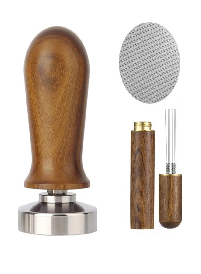 LXVPKH Espresso Tamper - 53.3mm Spring-Loaded + WDT Tool - 6-needle + Puck Screen - 53mm