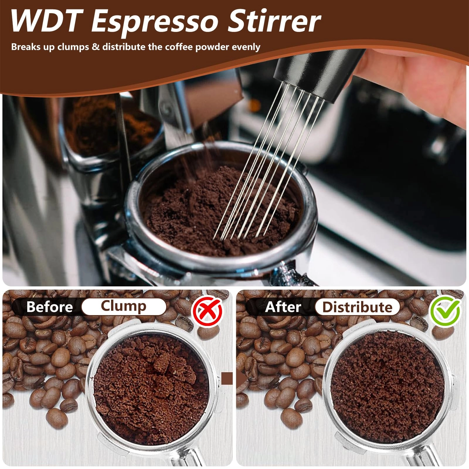 Espresso Tamper Kit - 7 PCS 51mm