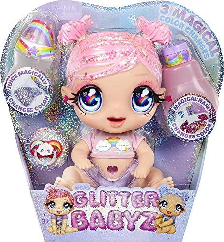 DREAMIA Stardust Baby Doll - 3 Magical Color Changes Pink Hair Rainbow Outfit