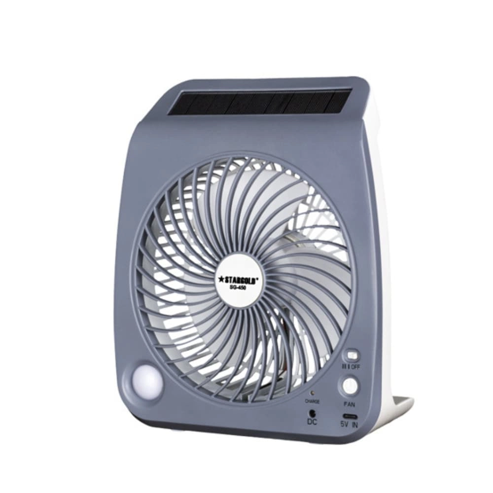 STARGOLD INTERNATIONAL 4 Inch Mini Rechargeable Clip Fan - 4000mAh LED light