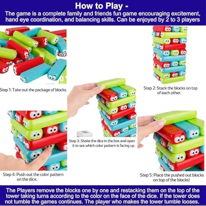 STACKING TUMBLING TOWER - 5 pcs