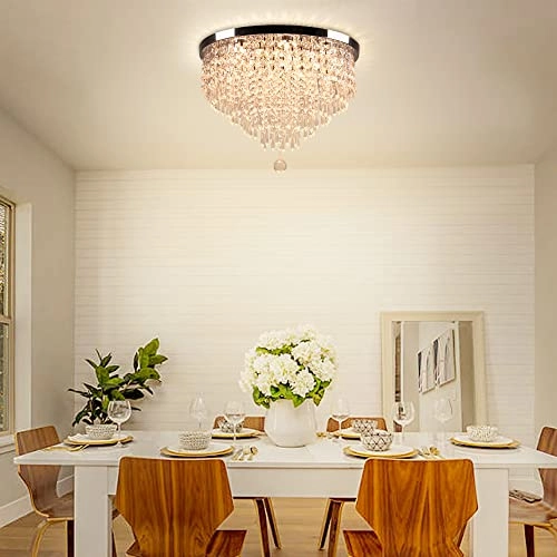 Crystal Ceiling Light - 3 Colors Dimmable