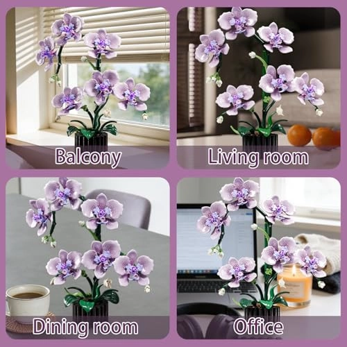 Orchid Building Block Set (13115) - Phalaenopsis Compatible with Lego