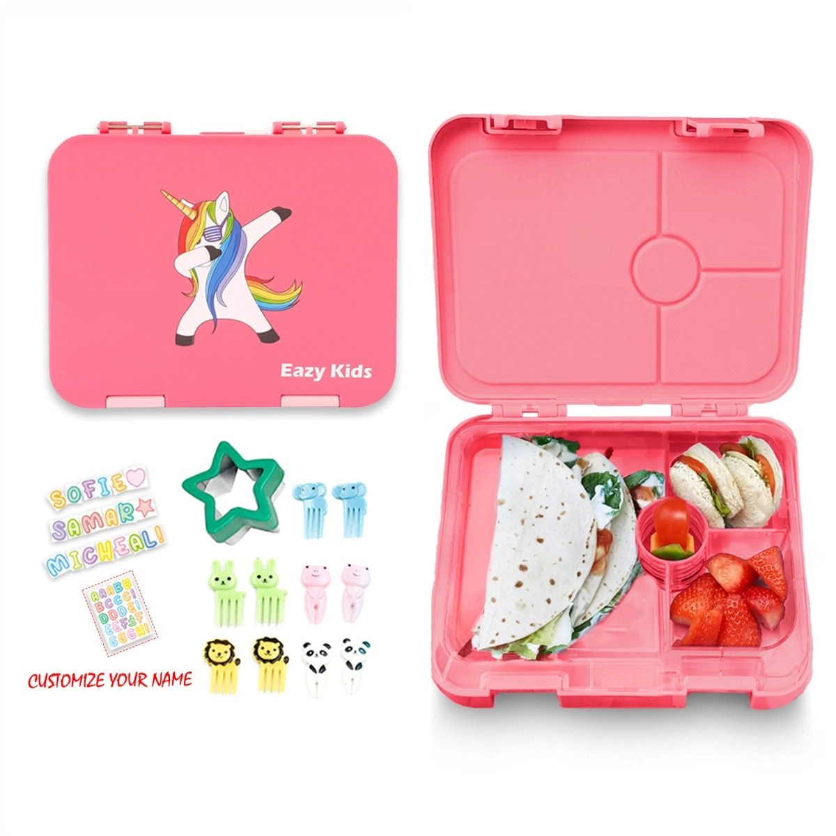 Convertible Bento Lunch Box - T-Rex Grey 6 And 4