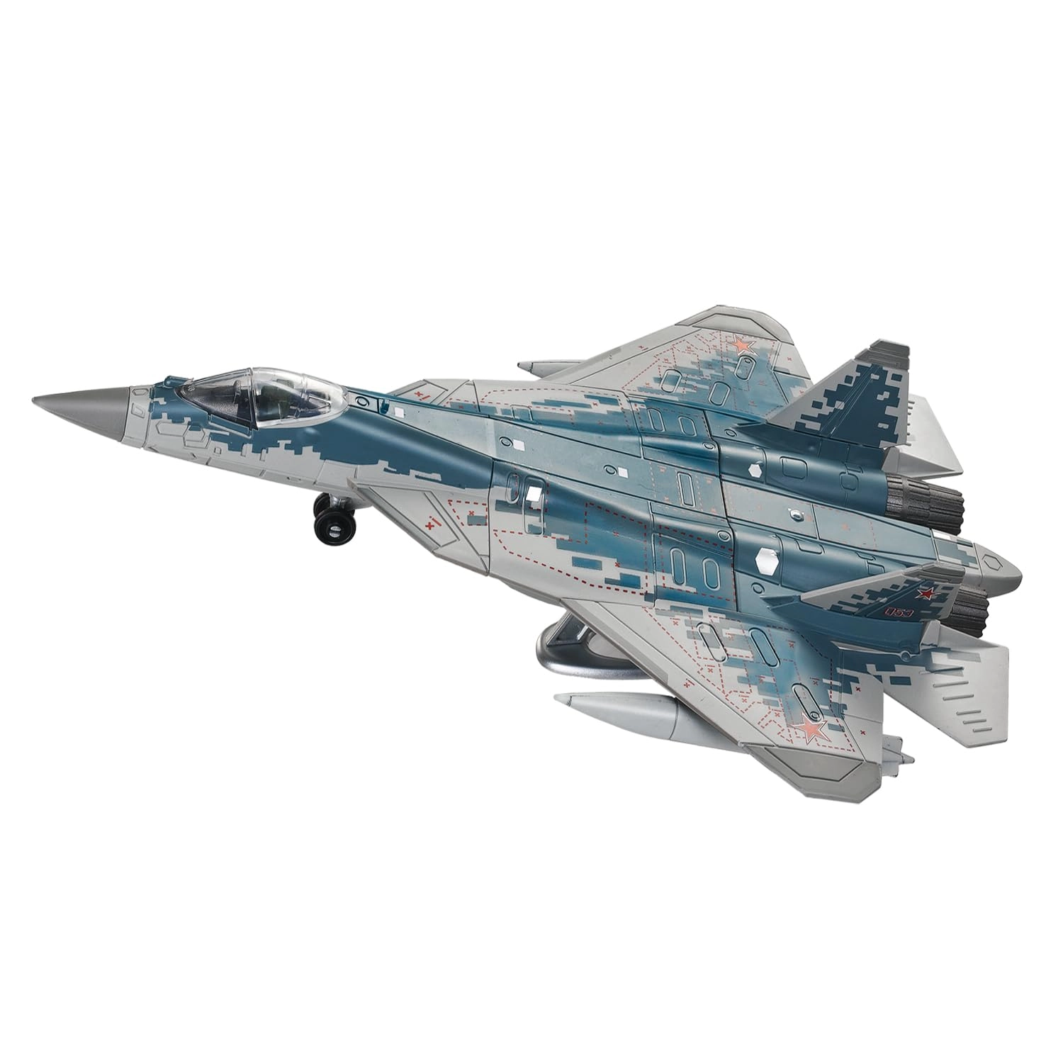 YINcrinx SU57 - Fighter Jet Block Model