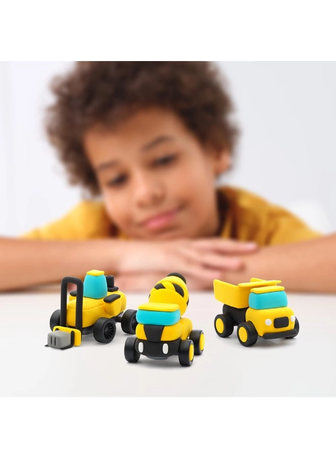 Construction Vehicles Modelling Air Dry Clay Kit - 3+ years 12 colors