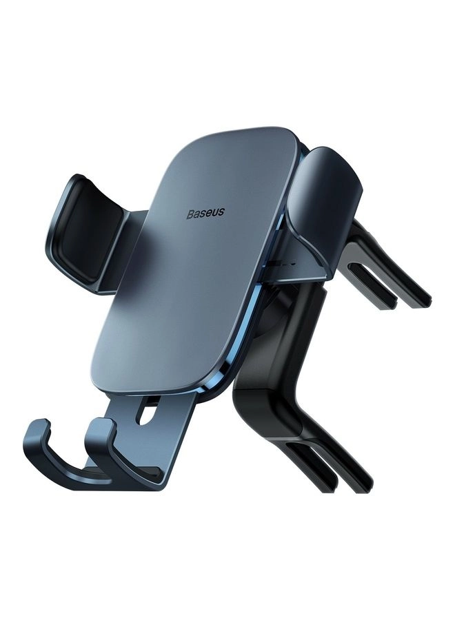 Car Phone Mount - Grey Round Air Vent Automatic Locking