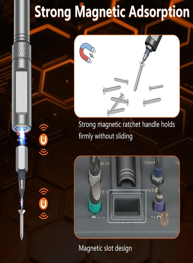 Magnetic Ratcheting Multi-Bit Screwdriver Set (42 Pcs)