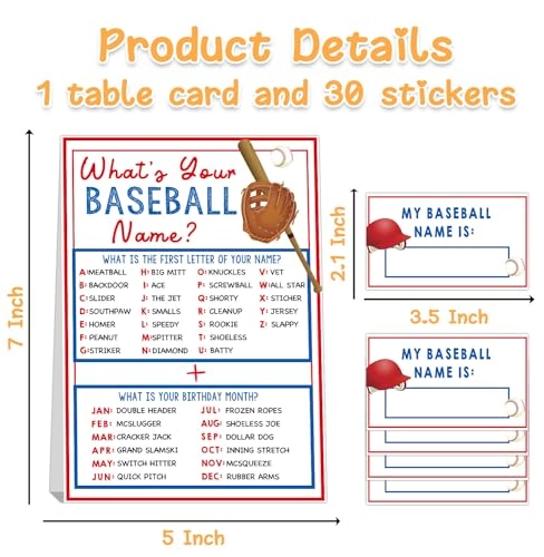 What's Your Baseball Name Game - 1.0 Count