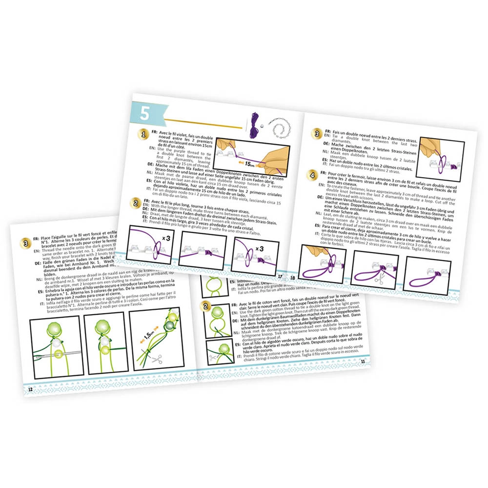 Wrap Bracelets Kit - Suitable for 8 to 13+ yrs Instruction sheet included