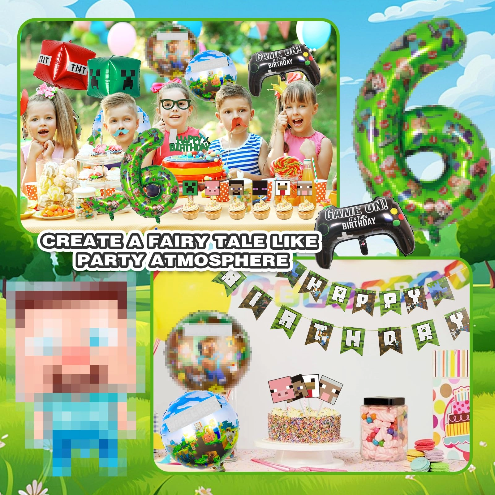 Miner Game Themed Party Supplies - 1.0 Count Birthday