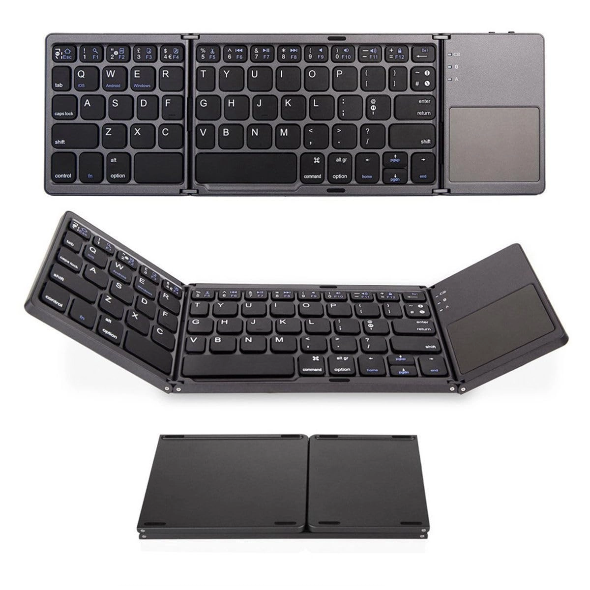 Tiardey Foldable Bluetooth Wireless Keyboard - Trackpad Rechargeable