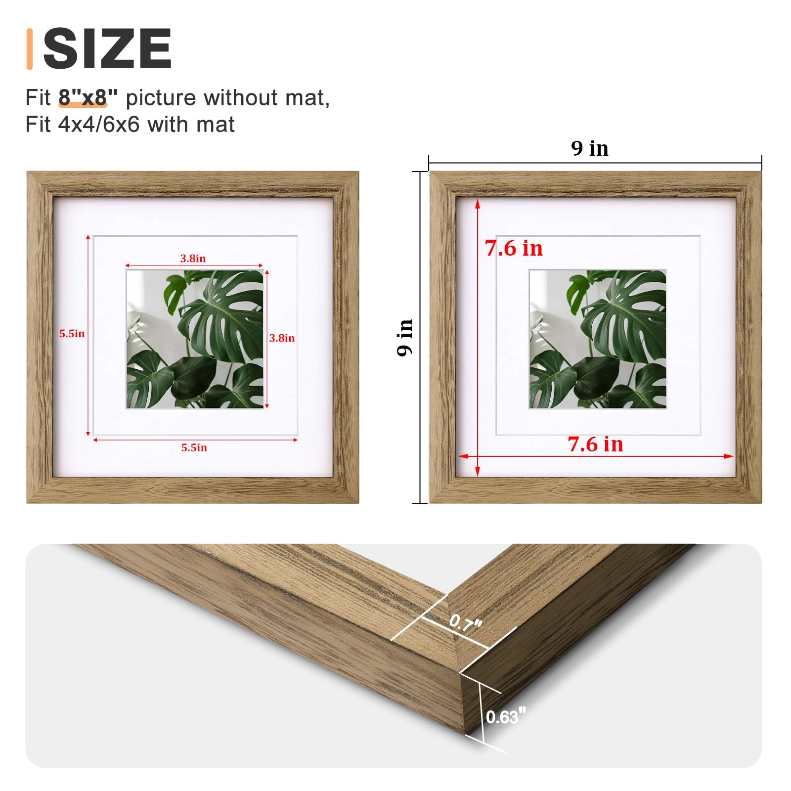 Collage Picture Frame - 8x8 Set