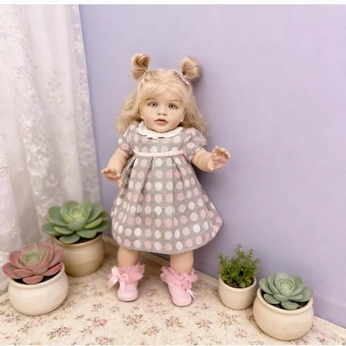 Pippa Reborn Baby Doll - 26 inch Cotton Vinyl Hand-rooted Curly Hair Ages 3+