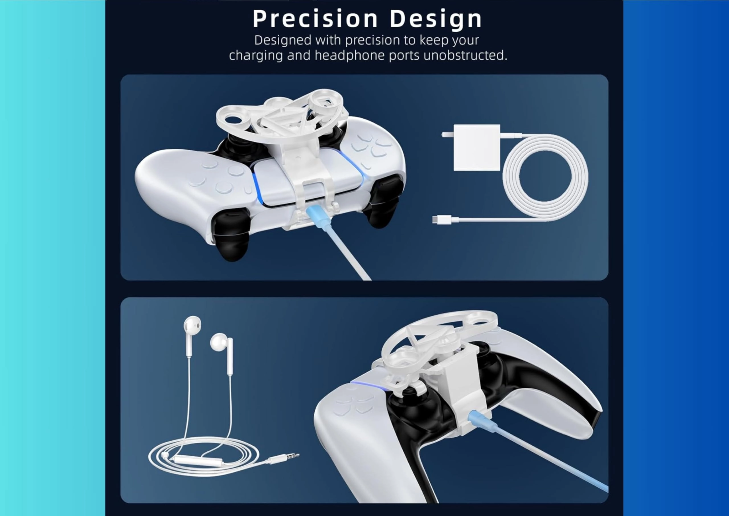 Mini Steering Wheel - White PS5