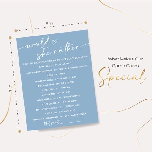 Would She Rather Bridal Shower Game - Adult 25 piece(s)