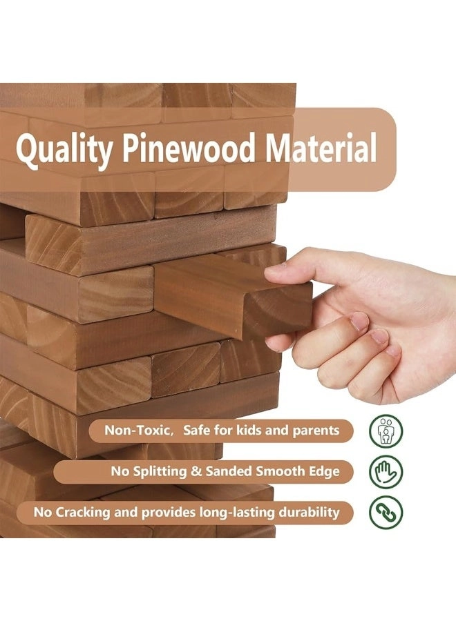 Tumble Tower - 54 Piece Giant Wooden Block Stacking Game