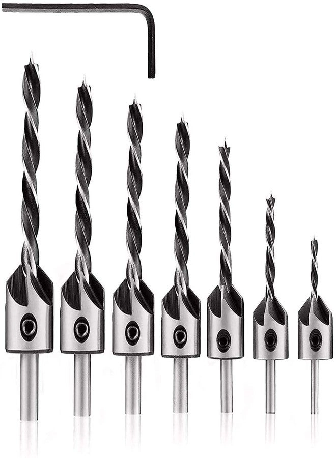 GSK Cut Countersink Drill Bits - 3 4 5 6 7 8 10mm Pack of 7