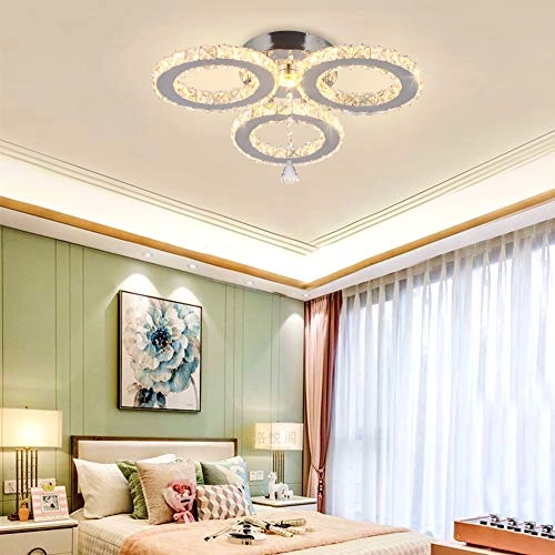 Crystal Ring Chandelier - Cool White (6000K-6500K)