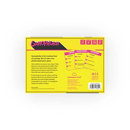 Gamophobia Card Game - 12 years and up 1 Adult