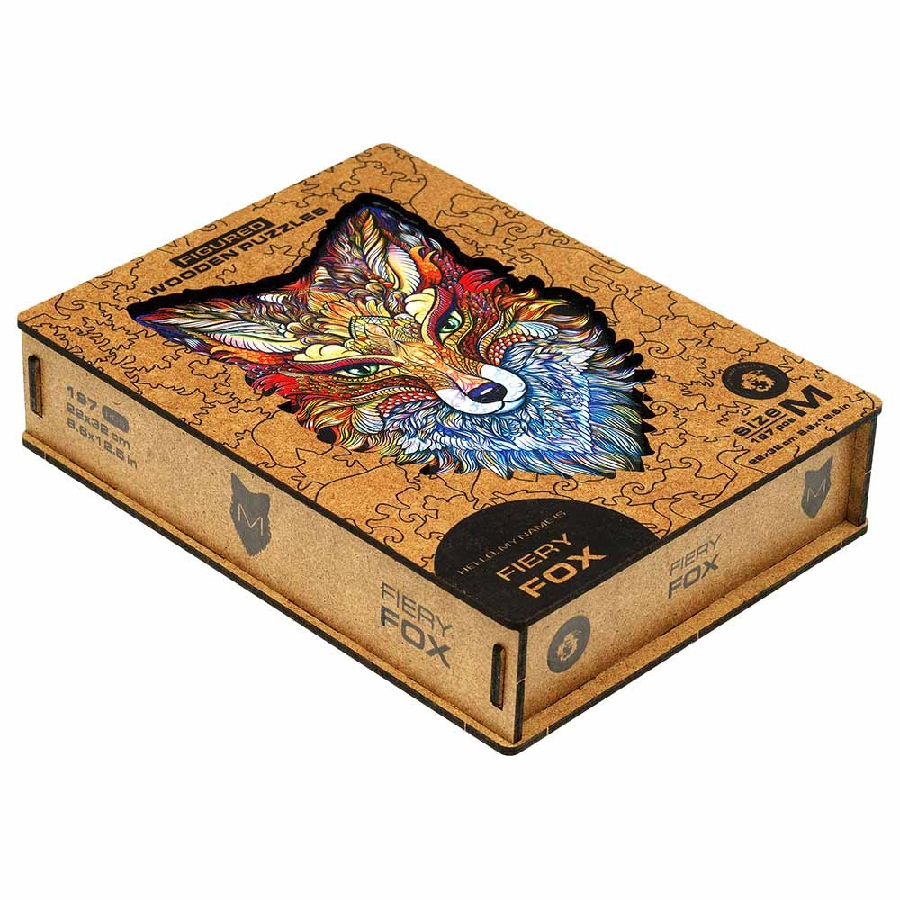 Fiery Fox Wooden Puzzle (4107390-FIERY_FOX_S) - 107 pcs