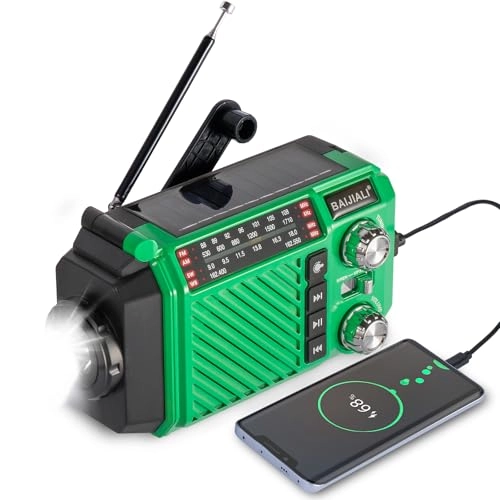 BAIJIALI Hand Crank Emergency Weather Radio