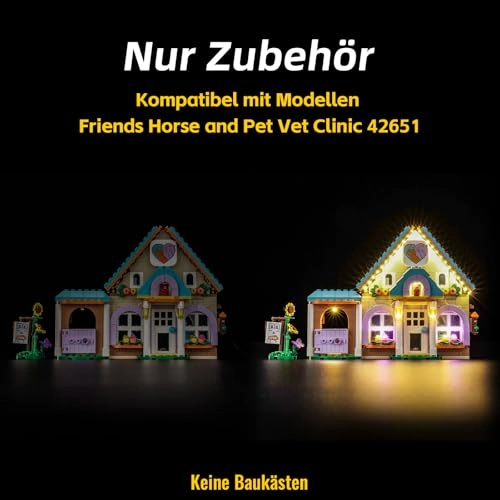 LED Light Set - Compatible with Lego 42651 Horse and Pet Vet Clinic