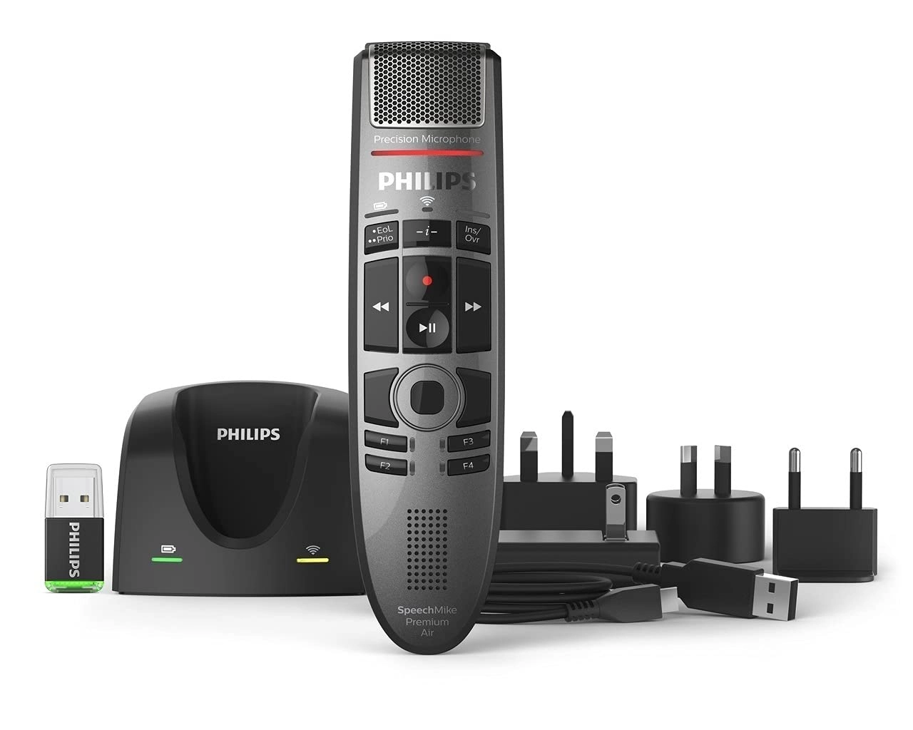 Philips SpeechMike Premium Air + AirBridge Wireless Receiver USB Microphone SMP4000/00 + ACC4100/00