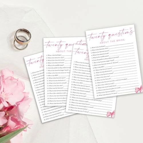 Bridal Shower Bingo - 25 pieces Unisex-Adults