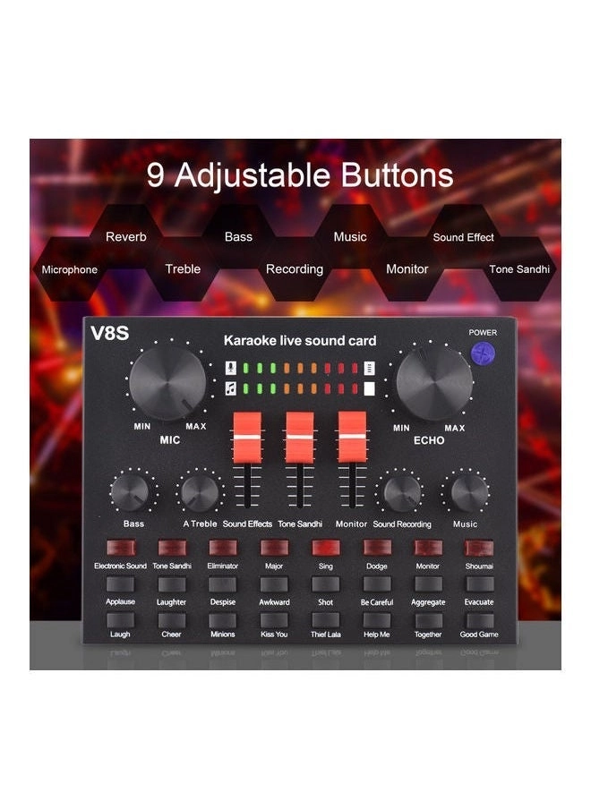 V8S - Mini Sound Mixer 16 Sound Effects Dual DSP