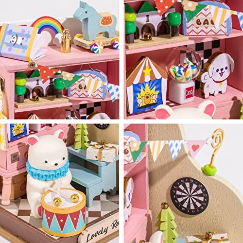 DIY Miniature Dollhouse Kit - Holiday Living Room