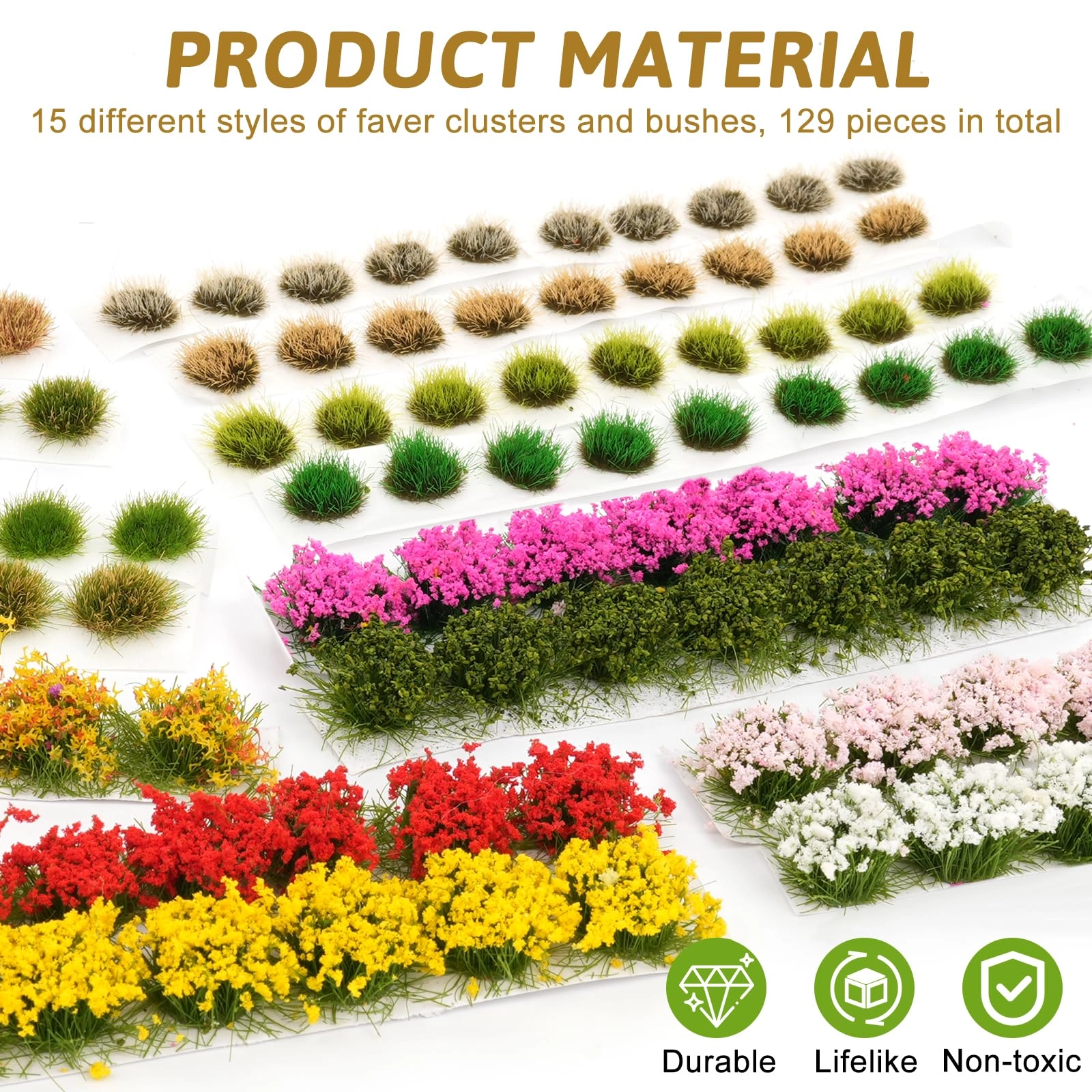 Static Grass Tuft - 129pcs 1:72-1:35