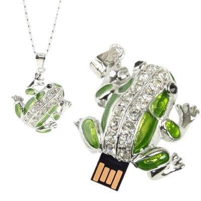 CHENHUAN-AE Frog Shaped Diamond Necklace Style USB Flash Disk - USB 2.0 32GB
