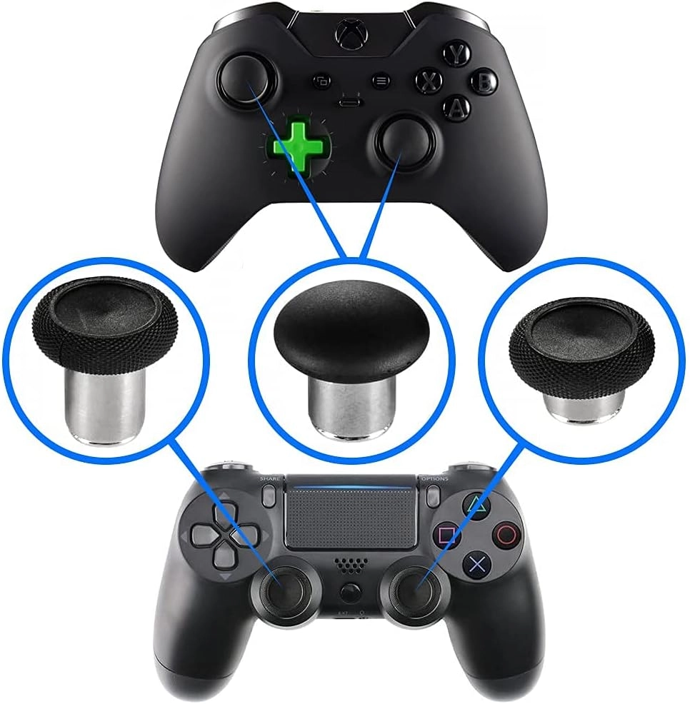 8 in 1 Magnetic Metal Thumbsticks - Playstation 4 PS4, PS4 Slim, PS4 Pro Dualshock 4, XBOX One, XBOX One Elite, XBOX One S, XBOX One X/ XBOX Series X