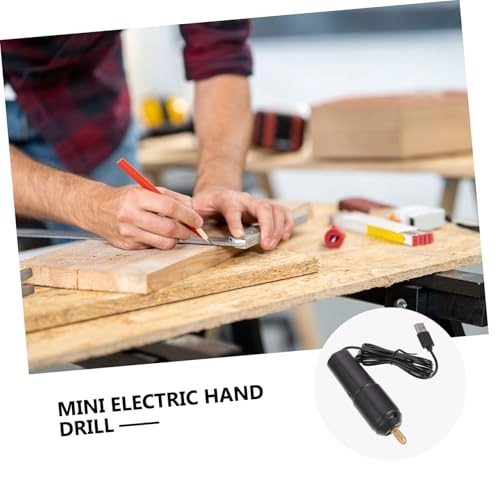 Usb Electric Hand Drill - 12.3x3.5cm Black