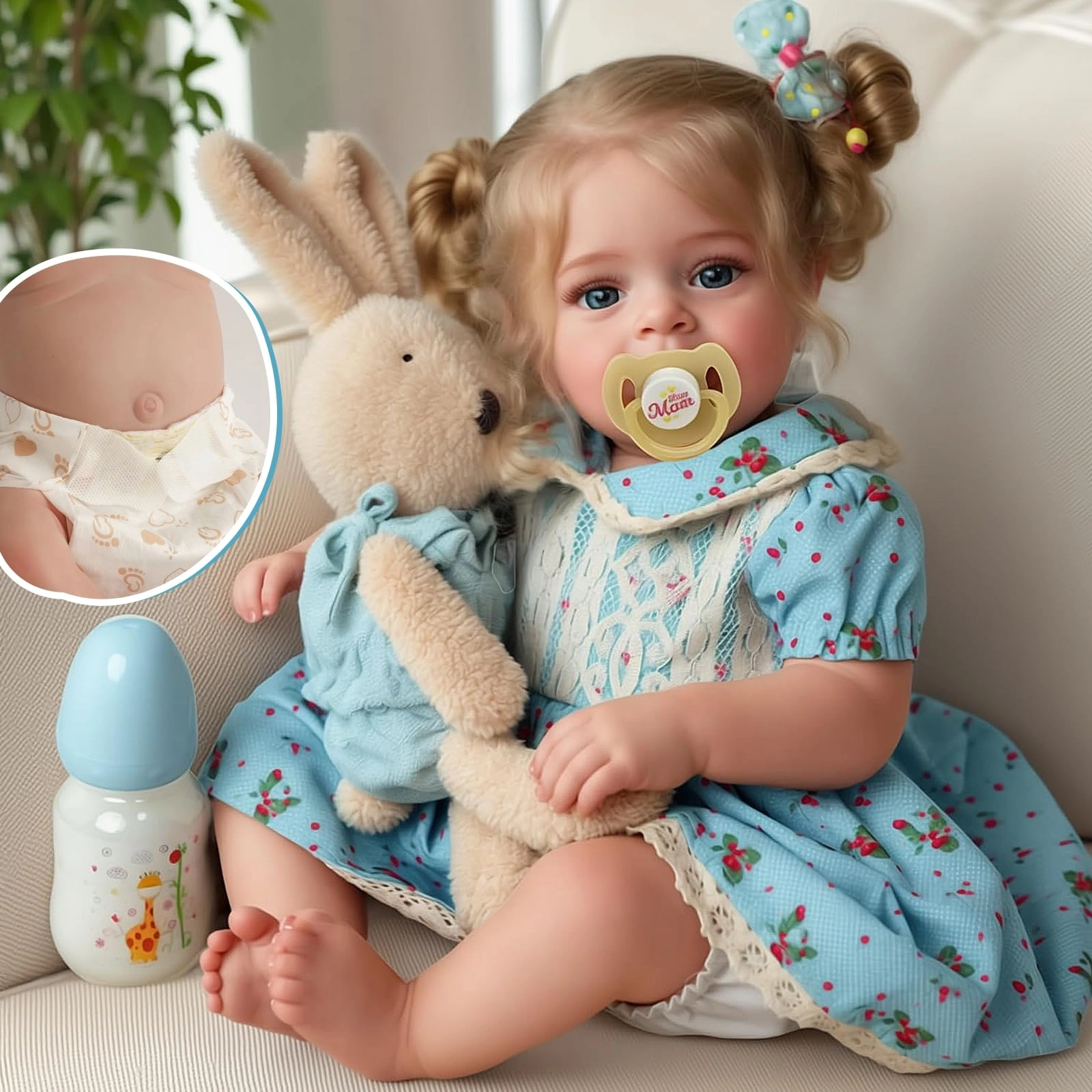BABESIDE Reborn Baby Doll - 18 Inch Vinyl Drink & Wet Ages 3+