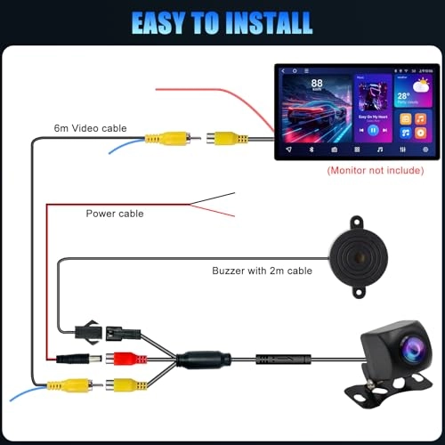 Car Reversing Camera - Night Vision 6M RCA 1080P