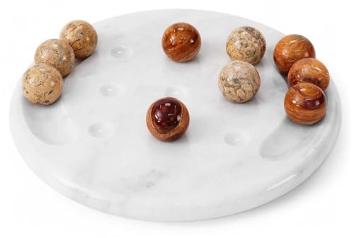 tic_tac_toe - Marble Handmade Red and Coral