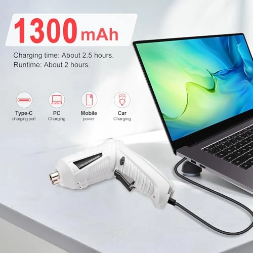 Cordless Electric Screwdriver - 1500mAh 1300mAh