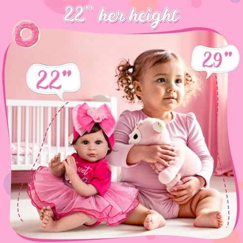 Viola Reborn Baby Doll - 22-inch Vinyl Gift Set Ages 3+