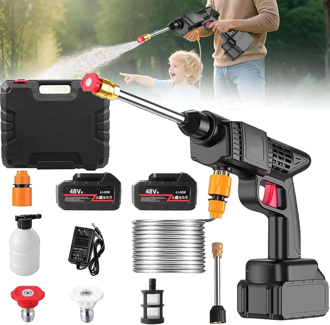 Atldmphic Cordless Pressure Washer - 21V 1.9kg Kit