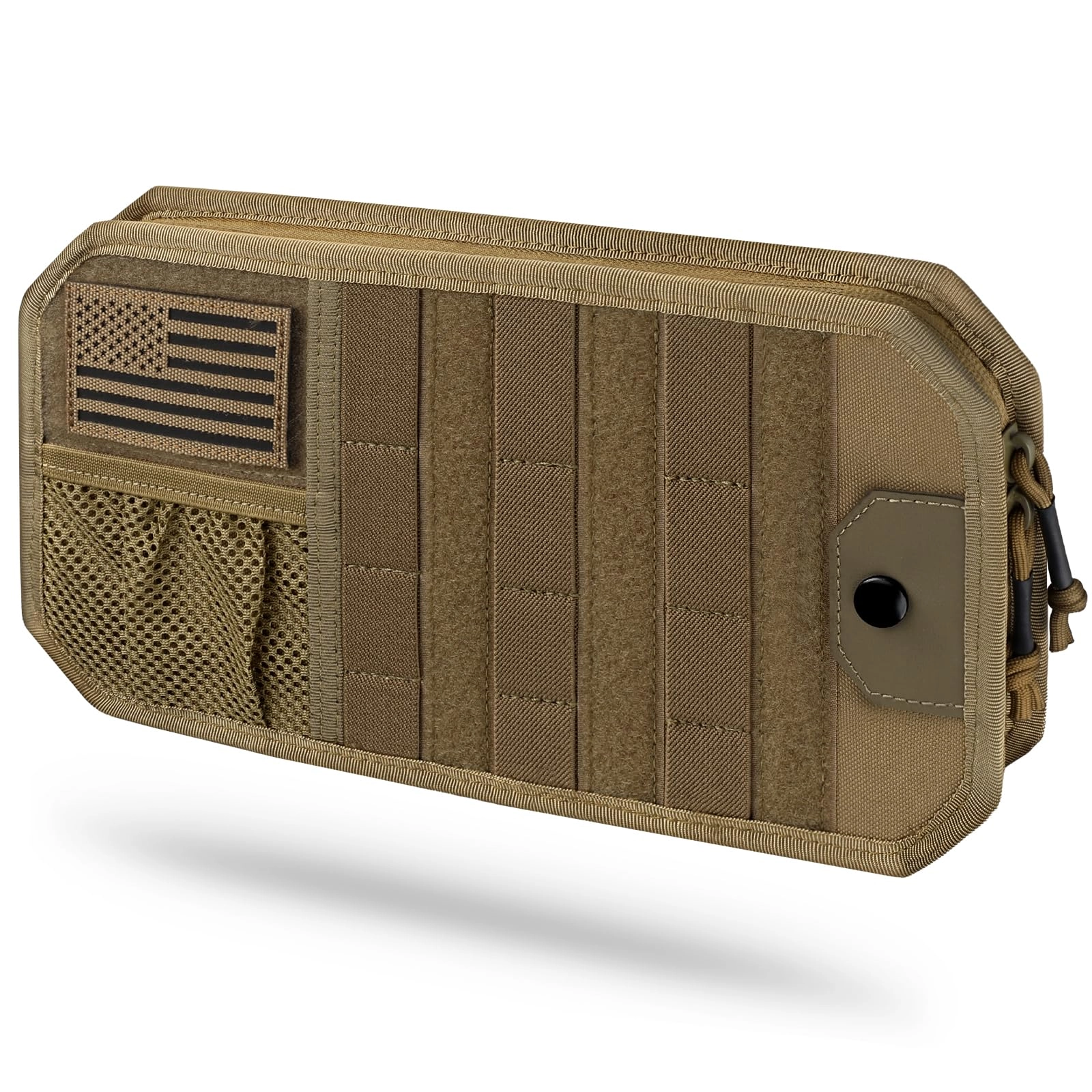 livans Car Sun Visor Organizer - Tactical Semi-Rigid MOLLE Khaki