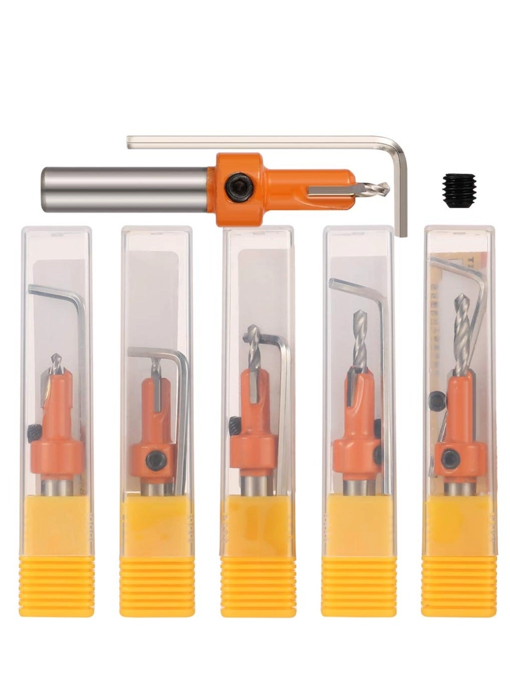 Countersink Drill Bit Set - 5 Pcs HSS 2.8mm 3mm 3.2mm