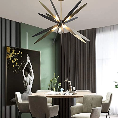 Dragonfly Chandelier - Electroplating outer black inner gold wire 76*60cm