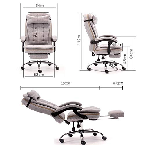 Desk Chair - PU Leather Brown High Back