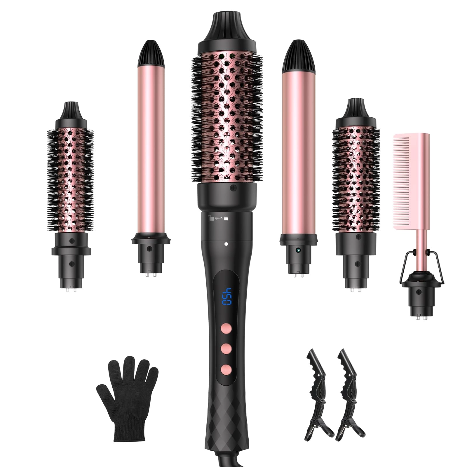 yitrust 6 in 1 Curling Iron - 1.25 Inch 1.5 Inch 1.77 Inch