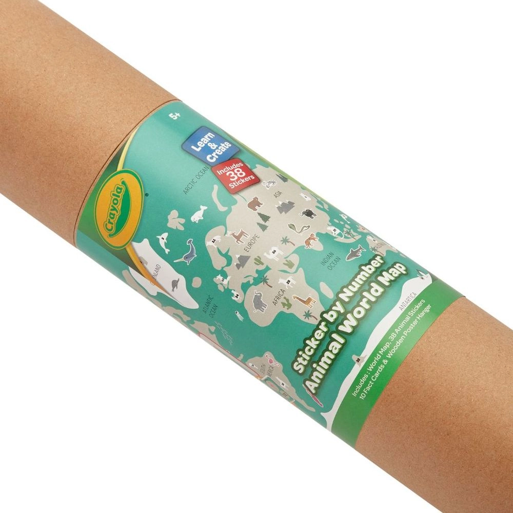 Animal World Map Sticker Book