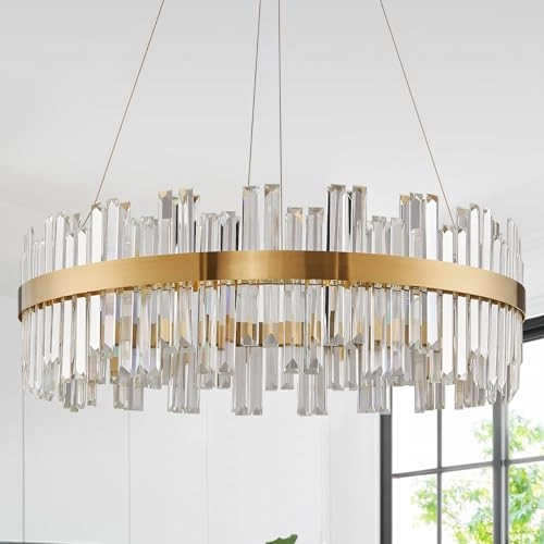 Rectangle LED Crystal Chandelier - 3 Colors Dimmable